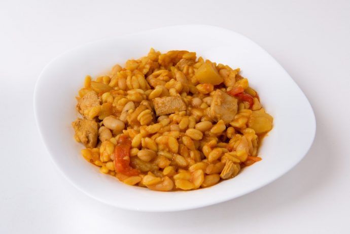 Plato saludable de gurullos